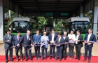 Buses eléctricos donados por Corea del Sur inician operaciones en Hernandarias y habilitan centros de carga rápida